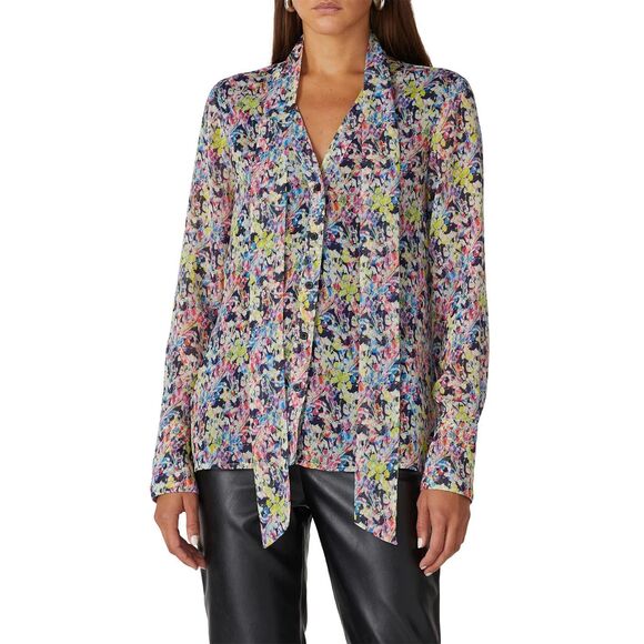 Jason Wu x RTR Pink Multi Floral Blouse - Picture 1 of 12